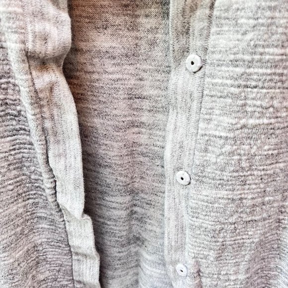 J. Jill Pure Jill Gray Marled Button Front Long Line Cardigan - Size L - Picture 3 of 6